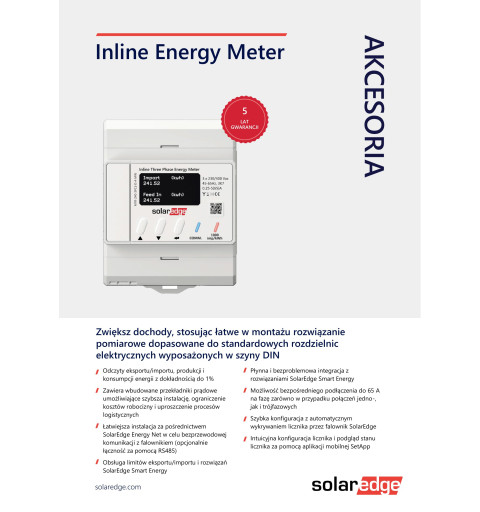 Licznik energii Inline Energy Smart Meter Solaredge