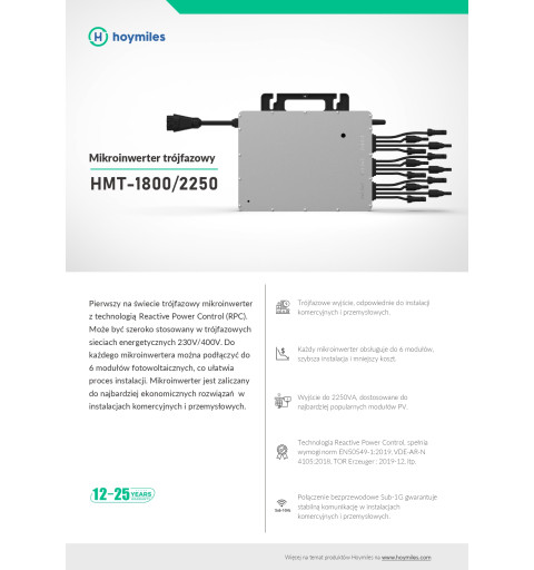 Mikroinwerter Hoymiles HMT-2250-6T trójfazowy