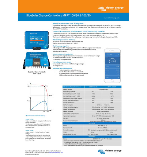 Regulator ładowania BlueSolar 100V/30A  Victron Energy
