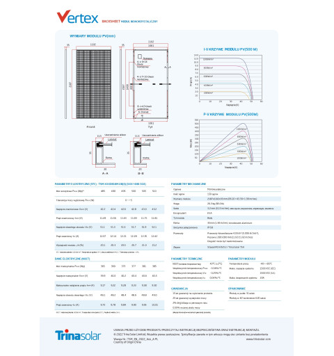 Trina Vertex TSM-505-DE18M.08 - 505 W