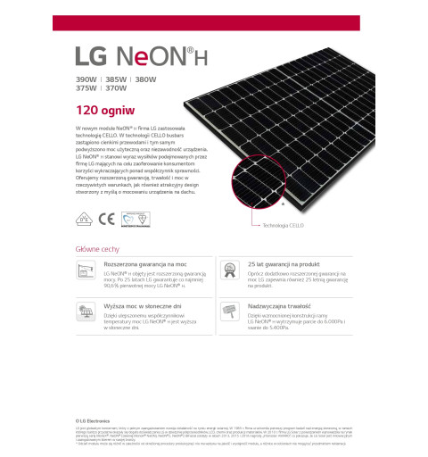 LG NeON H LG375N1C-E6-375W